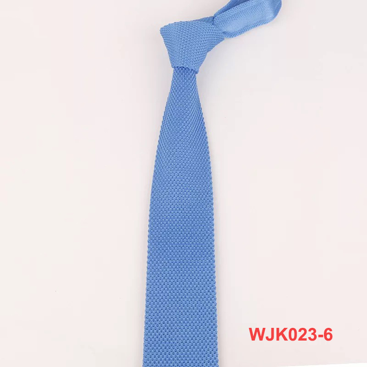 Fashion Necktie Polyester Knitted Slim Neck Ties Skinny Solid Tie