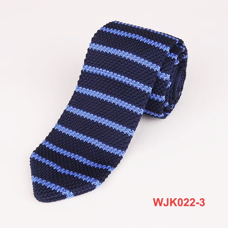 Custom Brand Polyester Men's Stripe Triangle Knitted Ties