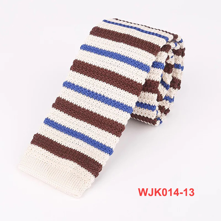 No MOQ Various New Patterns Polyester Striped Knitted Ties for Men