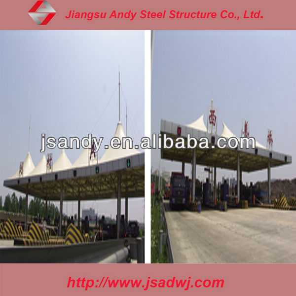 Large playground membrane structure awning