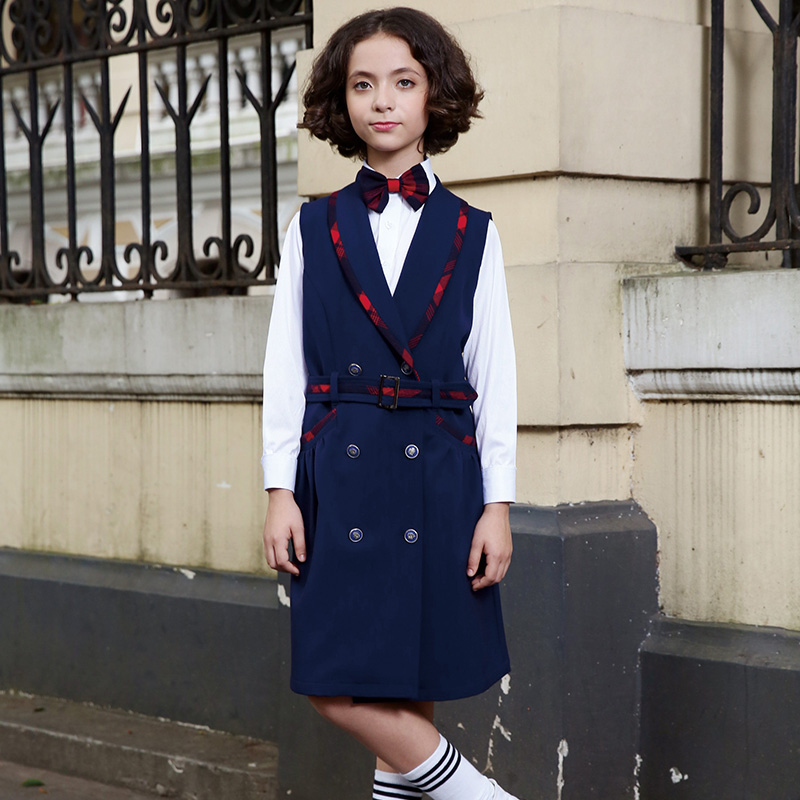 Guangzhou Suppliers elementary Primary Schools Uniform pinafore