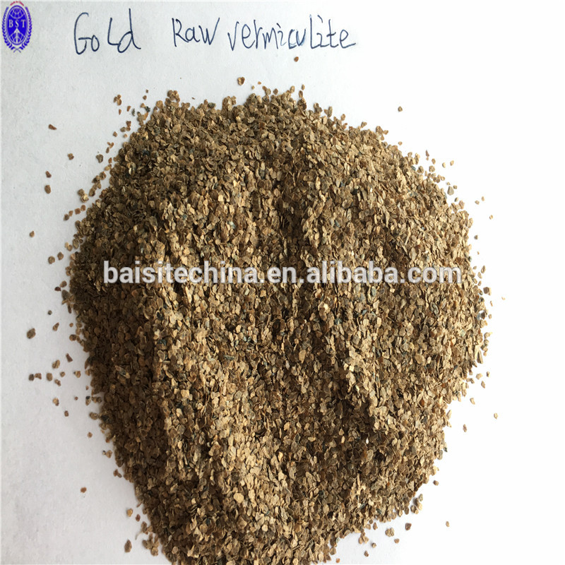 HeBei High quality Lower Price Gold Raw Vermiculite for Fireproof