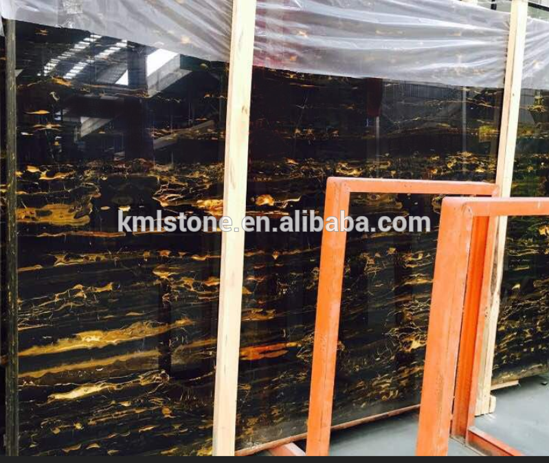 Chinese Good Quality Black and Gold Marble for sale