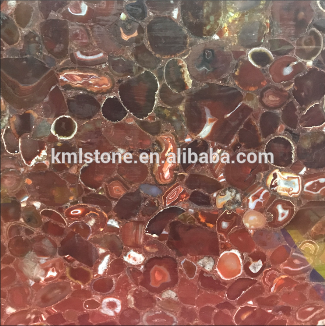Translucent red Semiprecious Agate Stone