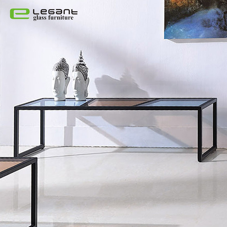 New model iron frame tv stand cabinets modern high gloss glass top table tv stand