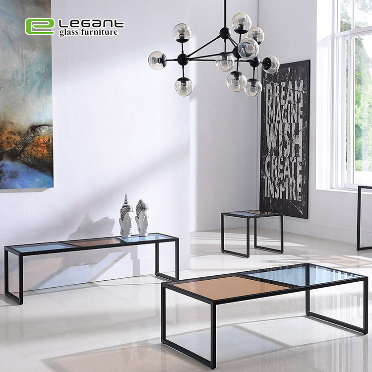New model iron frame tv stand cabinets modern high gloss glass top table tv stand