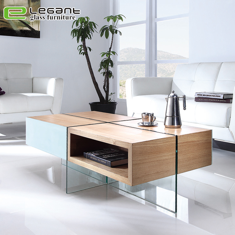 Rotatable MDF Center Table with Stainless Steel Base