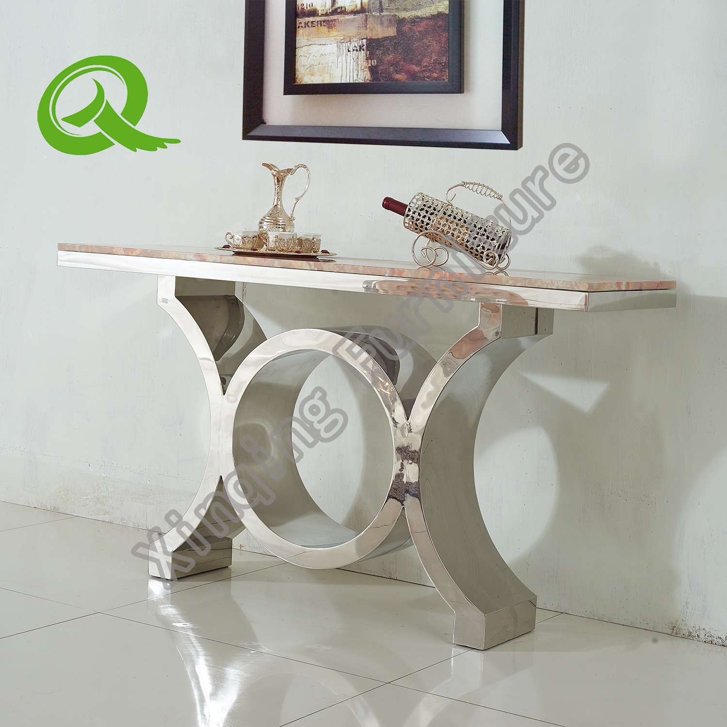 home furniture modern design stainless steel console table