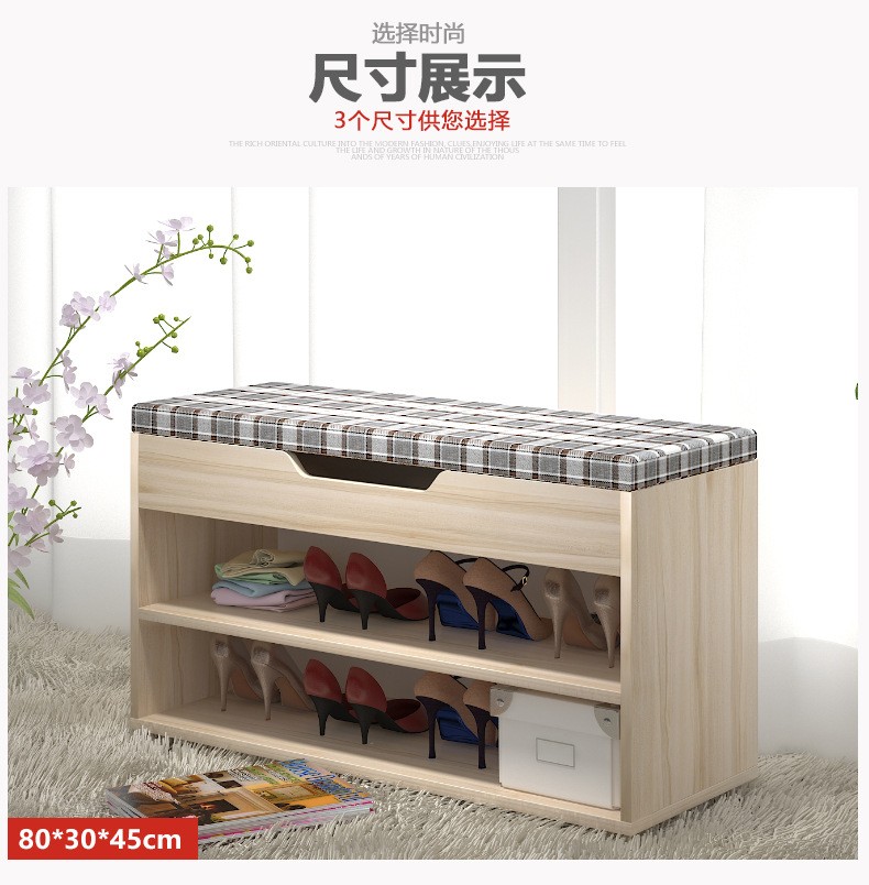 shoe storage bench with cubbie & fabric seat cushion for mud room shelves rack organizer space