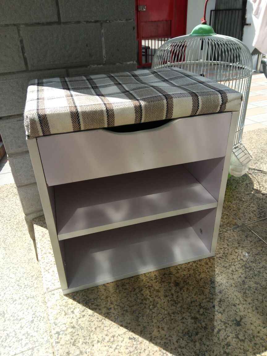 shoe storage bench with cubbie & fabric seat cushion for mud room shelves rack organizer space