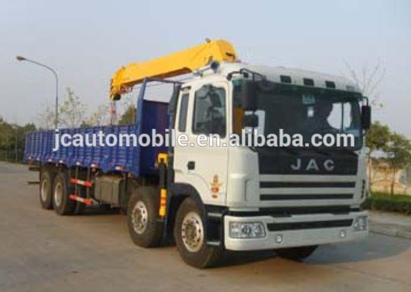 270HP 16Tons 8x4 armored trucks China JAC crane Truck for sale
