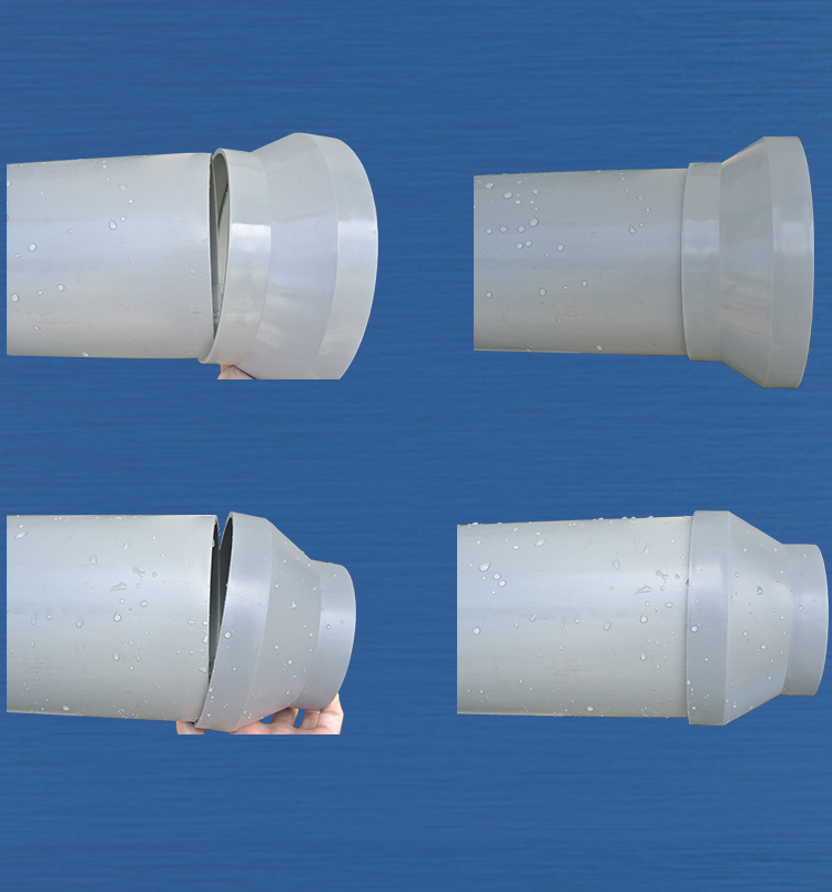 Polypropylene Plastic Ventilation Duct Fittings Variable Diameter PP Reducer