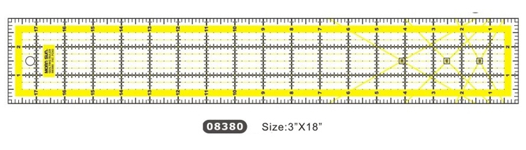 3"x18" sewing quilt quilting acrylic ruler