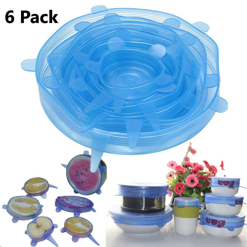 Silicone Lid Kitchen Home Silicone Stretch Lids Durable Expandable Food Saver Covers Kitchen Pan Spill Lid Stopper Covers