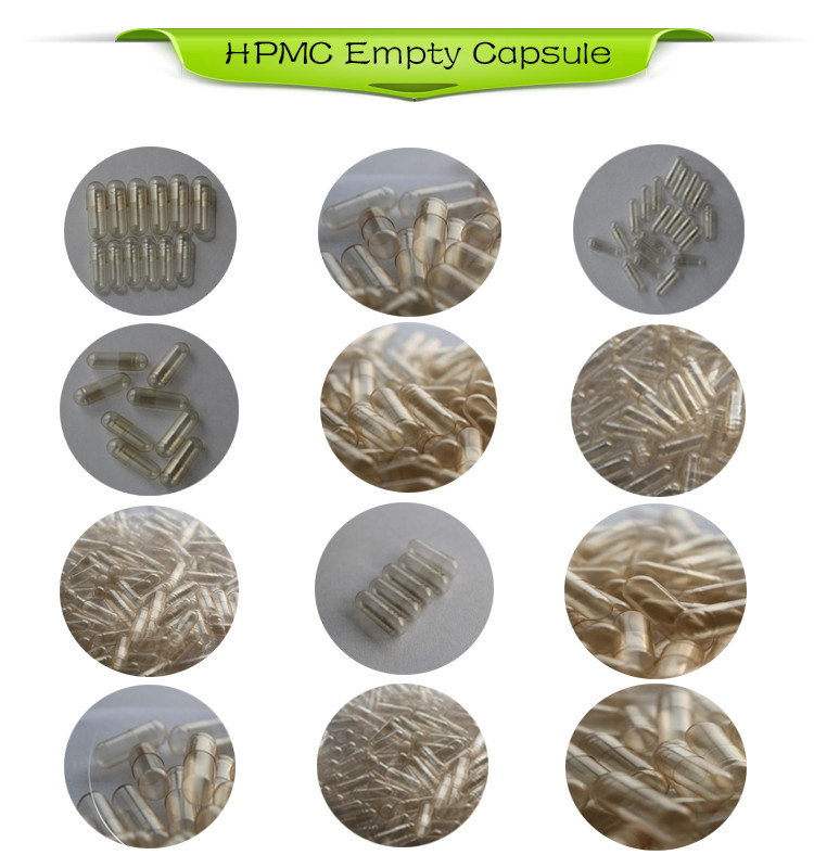 white separated empty hard vegetable capsules 0