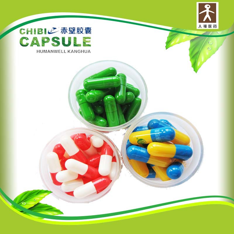 Size 00 Empty Joined Gelatin hard Capsules shell White Colored