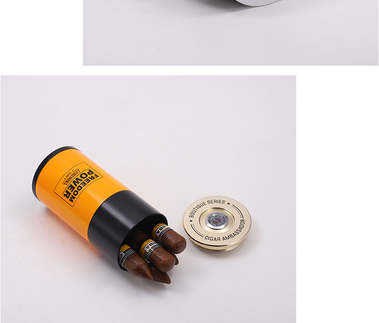 Digital Aluminum Cigar Tube With  Screw Cap Custom Logo Metal Cigar Tube Jar Humidor