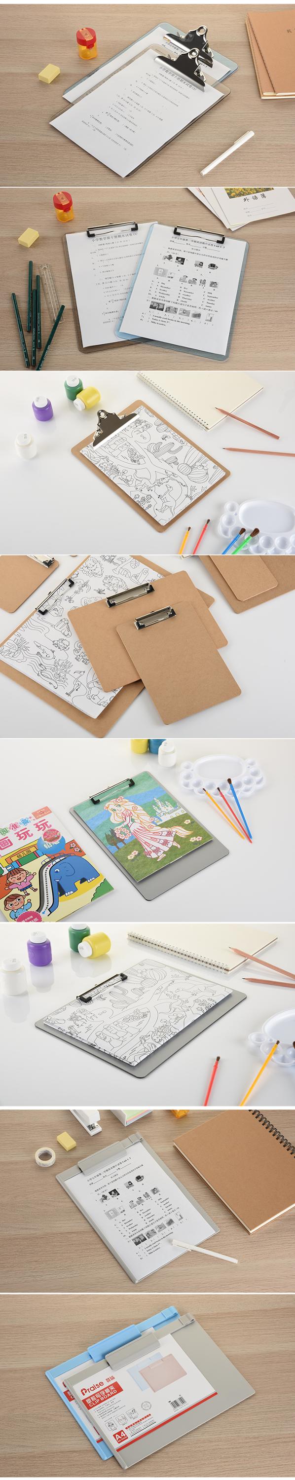 Office/school Colour Low Profile/flat Letter Factory Supply Landscape Menu High Quality Plastic Clipboard With Pen Holder