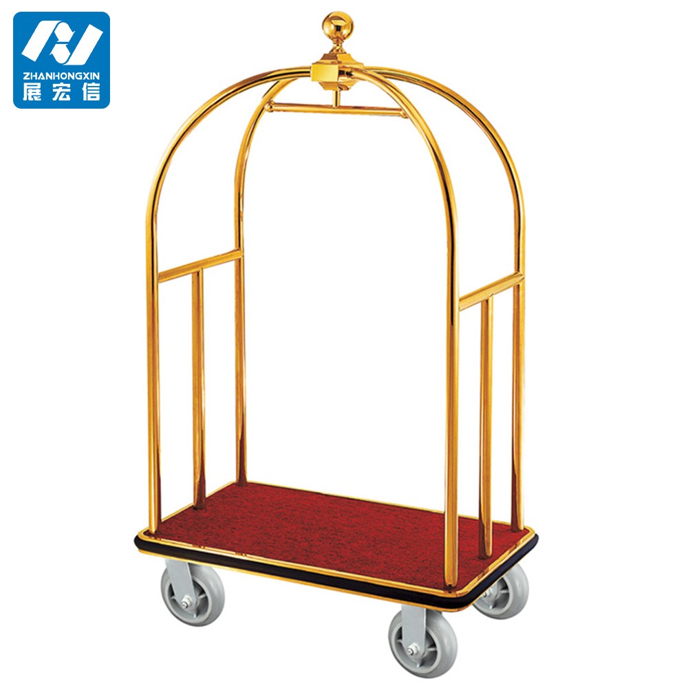 Stainless Steel Hotel Luggage Service Trolley