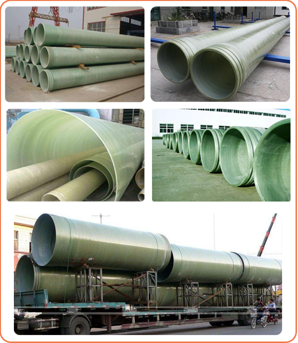 Grp glass fiber reinforced plastic motor pipe used for water supply and drainage, seweage, waste water treatment
