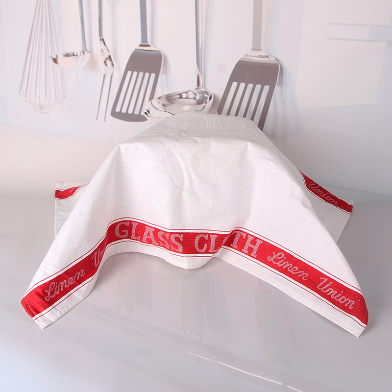 Doctorhome wholesale 55/45 linen cotton yarn-dyed jacquard durable tea towel kitchen