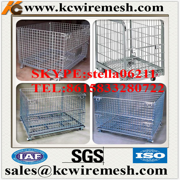 Manufacture !!!!!!!!!! KANGCHEN Industrial collapsible rigid wire mesh container for storage