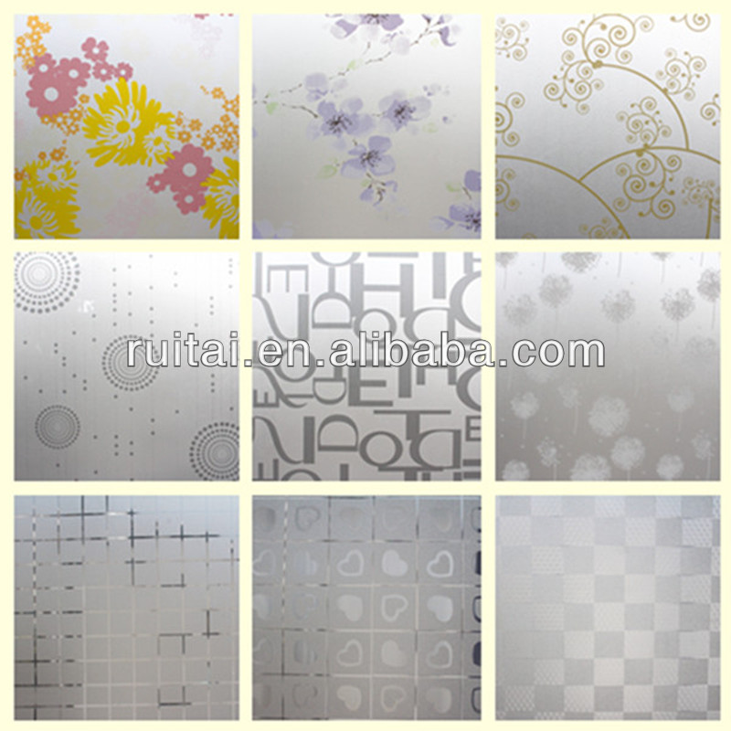 decorative privacy self adhesive pvc frosted window film