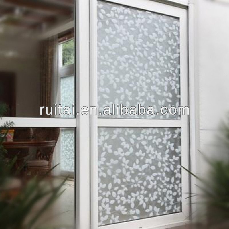 self adhesive indoor decorate pvc window glass