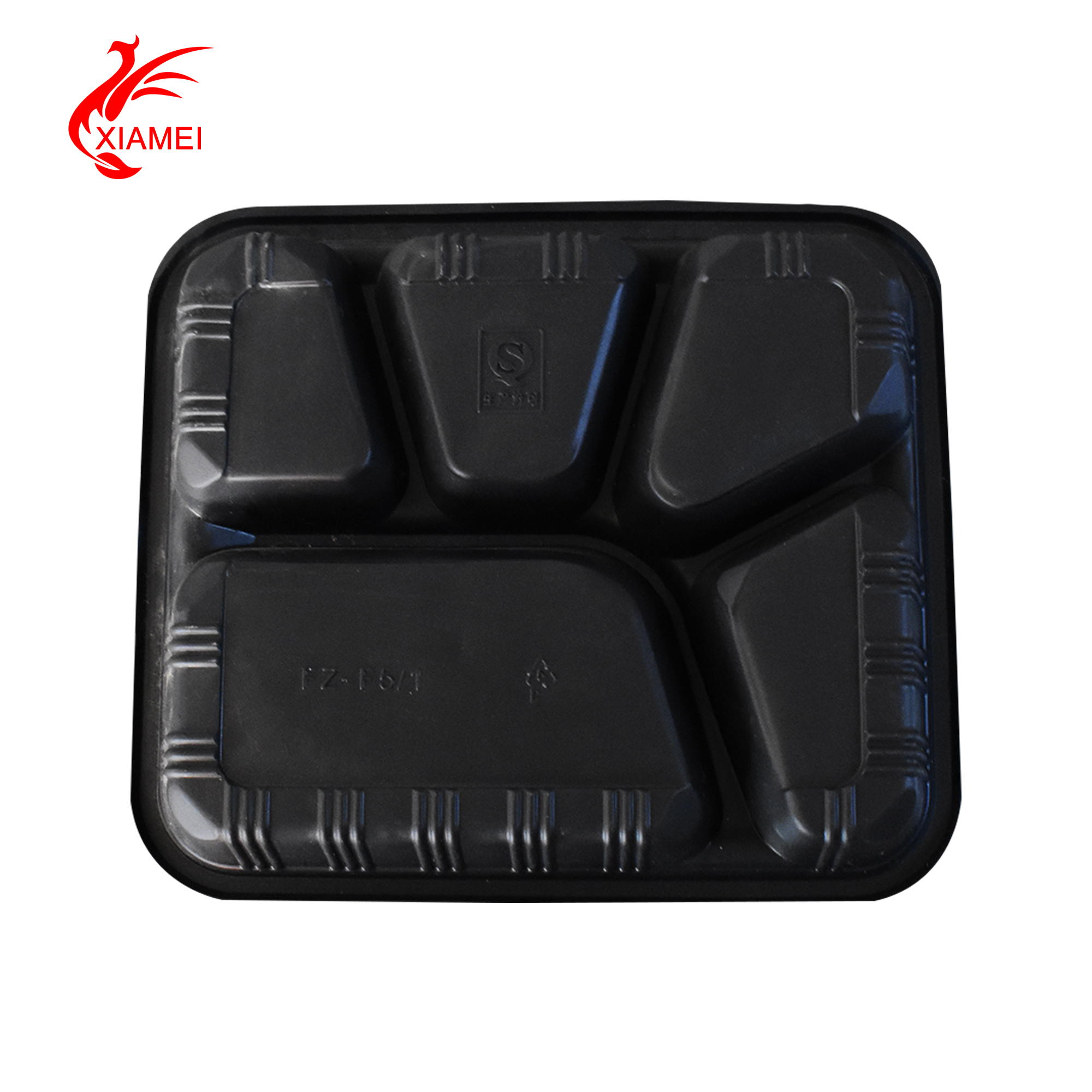 several compartments lunch packaging plastic blister tray