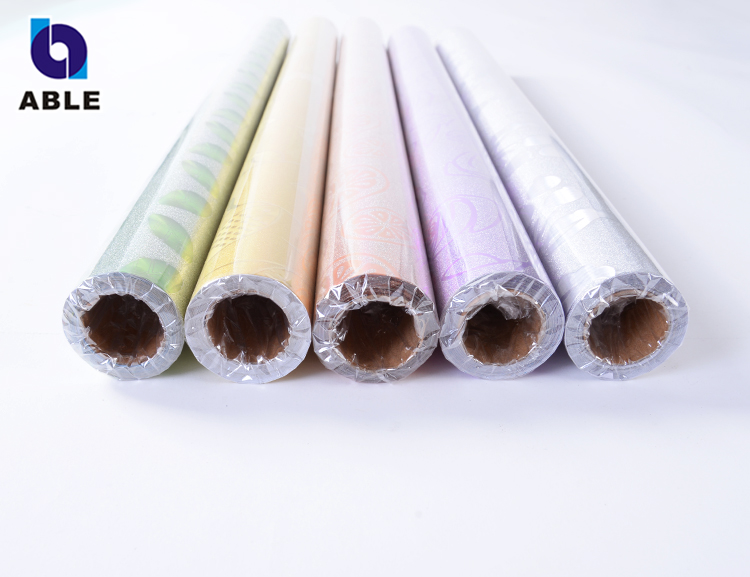 PP Self Adhesive Glitter Paper used in gift wrapping pp glitter film roll