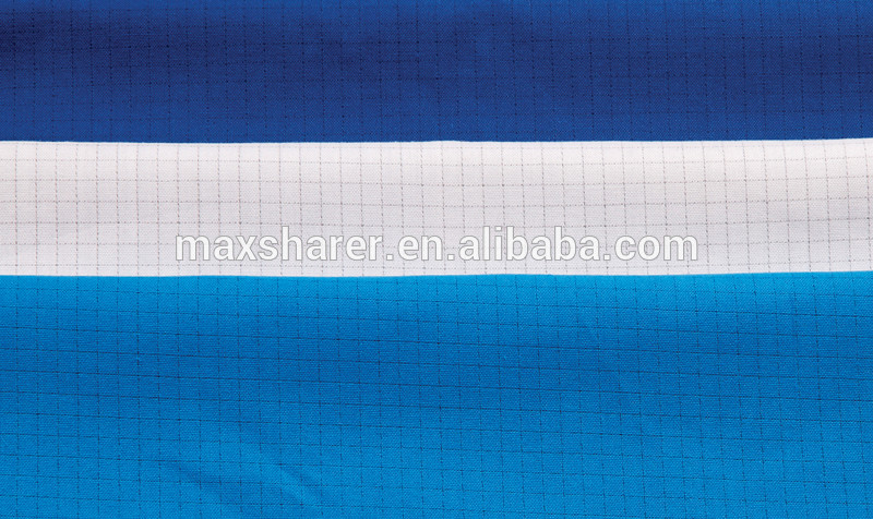 64% Polyester 34% Cotton 2% Carbon Fiber Grid 5mm ESD Fabric For Antistatic Smock