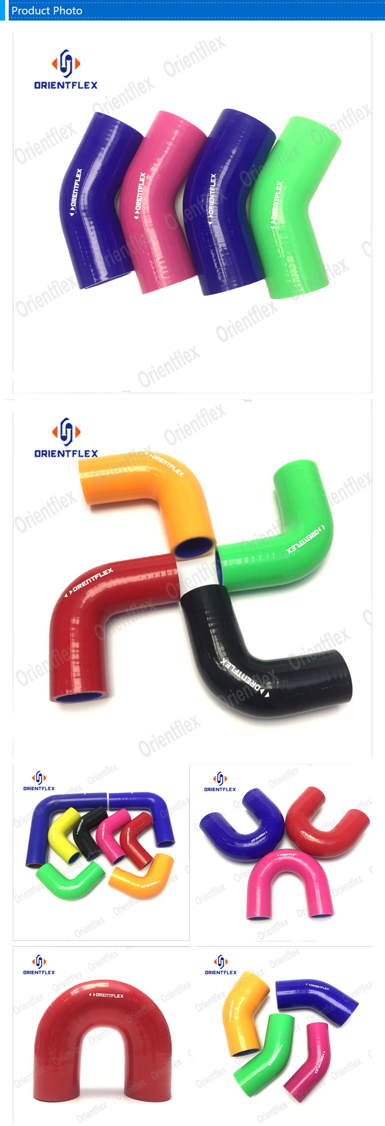 heat resistance 89 mm 45 90 135 180 degree elbow silicone hose for ford automobiles
