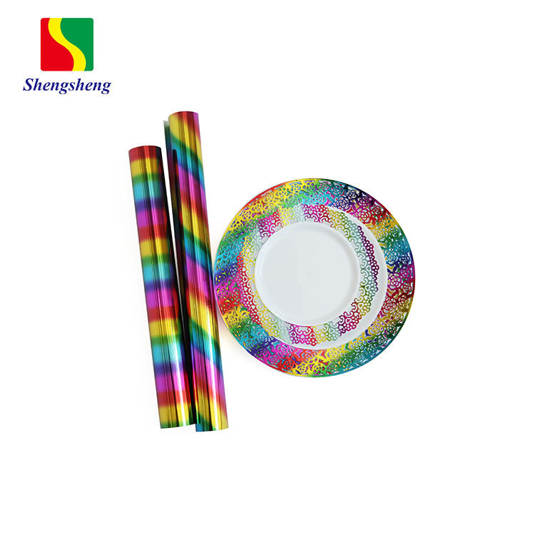 Popular High Quality Holographic Multicolor Hot Stamping Foil For Plastic Plate