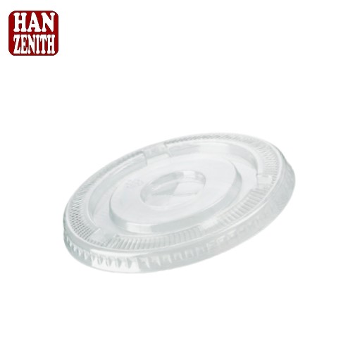 Transparent PLA (Poly Lactic Acid) Biodegradable Cold Drink Cup Flat, Dome Lid