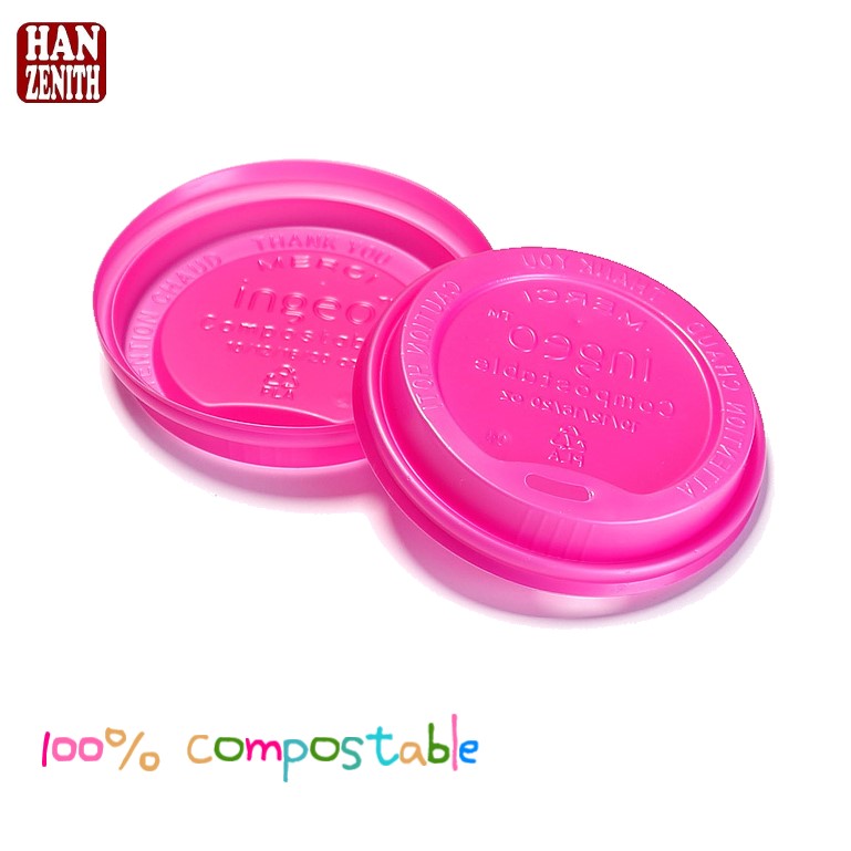 Disposable Compostable Material CPLA Coffee Cup Lid