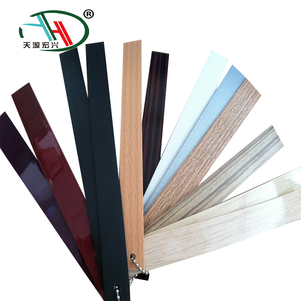Most popular sell extrusion 0.5*22mm wood grain pvc edge bands tap for furniture