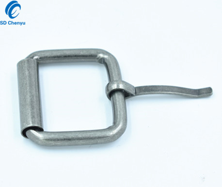 China Manufacturer Antique Silver Nickel Free Single Prong Roller Pin Buckles for Mens Belts