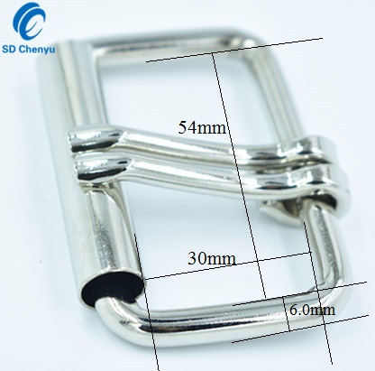 Factory Wholesales Heave Duty Silver Plated Metal Two Pin Wire Roller Buckles