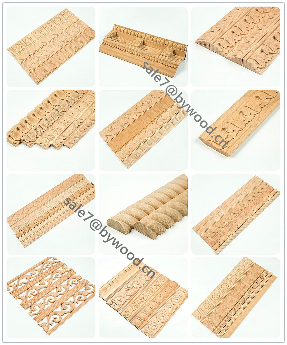 Factory supplier LVL decorative mouldings solid wood moldings melamina ornamental moulding decor cabinet molding