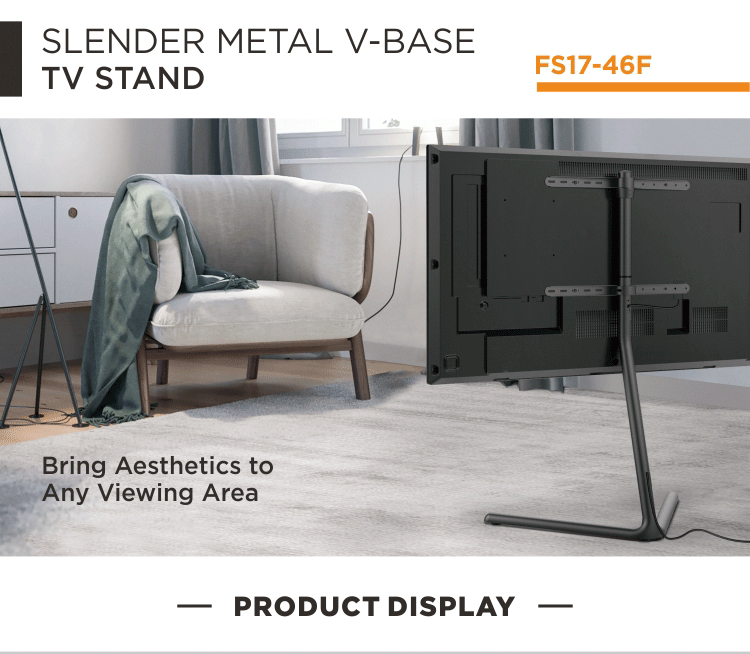 Slender V-Base Studio Artistic TV Stand