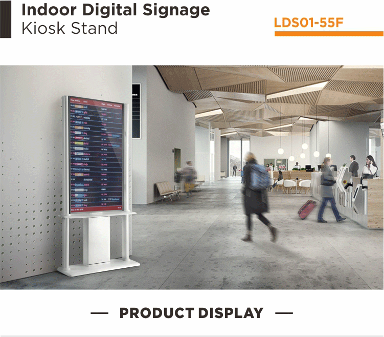Indoor Digital Advertising Signage Kiosk Stand Display Stands