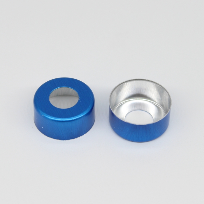 13mm Blue Aluminum Seal Cap with Hole