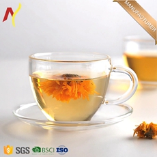 180ml Coffee Mug Glass Teacup Handle Tea Cup for  coffee