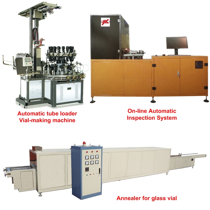 Full set of Borosilicate Tubular Glass Vial Production Equipment Glass Bottle Making Machine