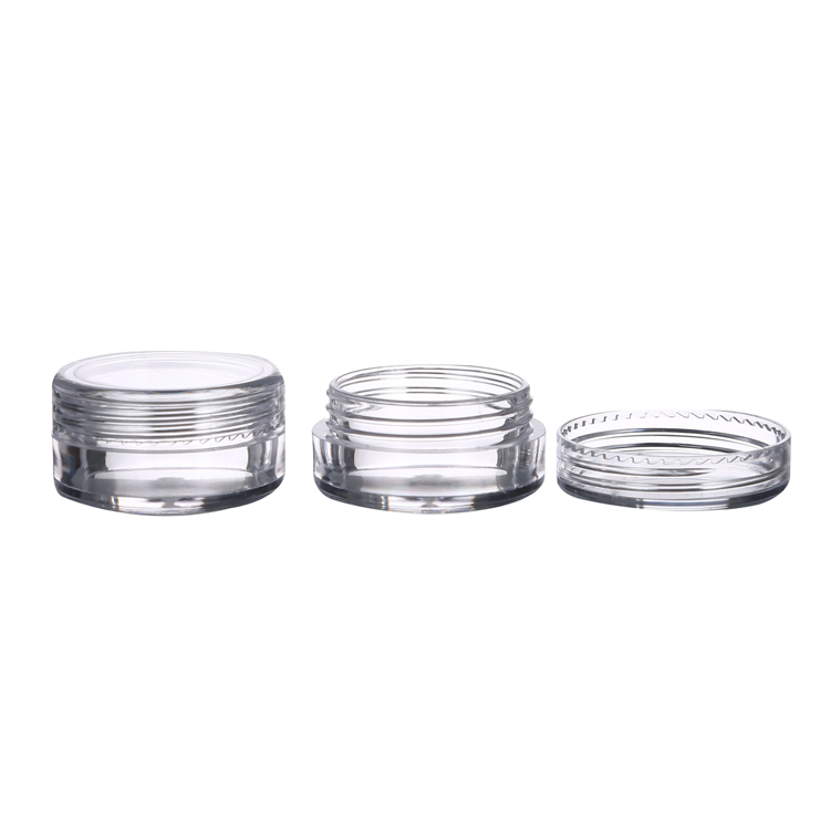 5g Factory price clear nail powder glitter container with customized color cap