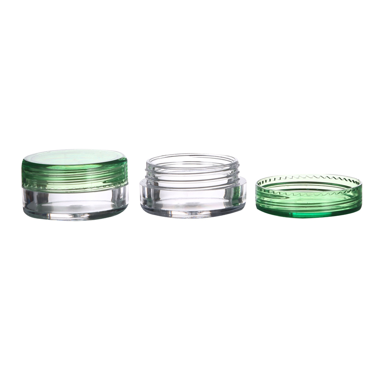 5g Factory price clear nail powder glitter container with customized color cap