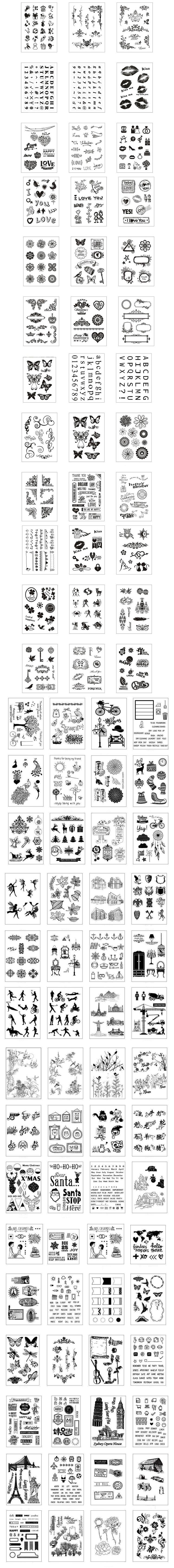 ABC diy decoration Soft pvc rubber clear stamps number