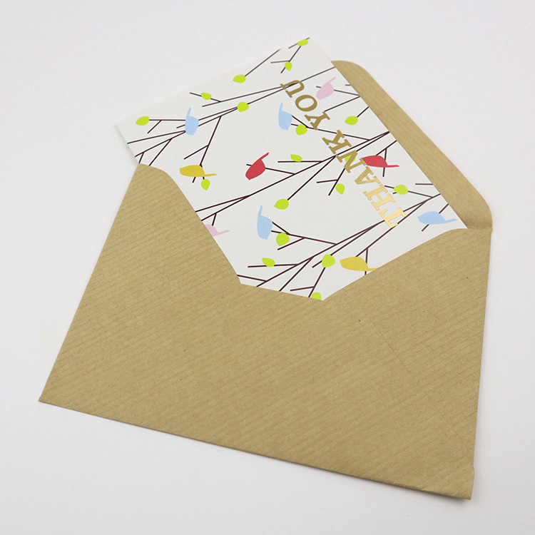 Kraft envelope Colorful greeting card thank you card