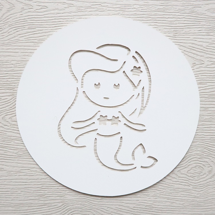 PP stencil round plastic stencil for kids