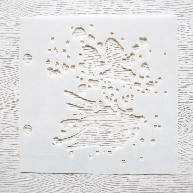 White Plastic Custom  Stencil